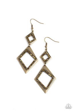 Deco Decoupage - Brass Earrings