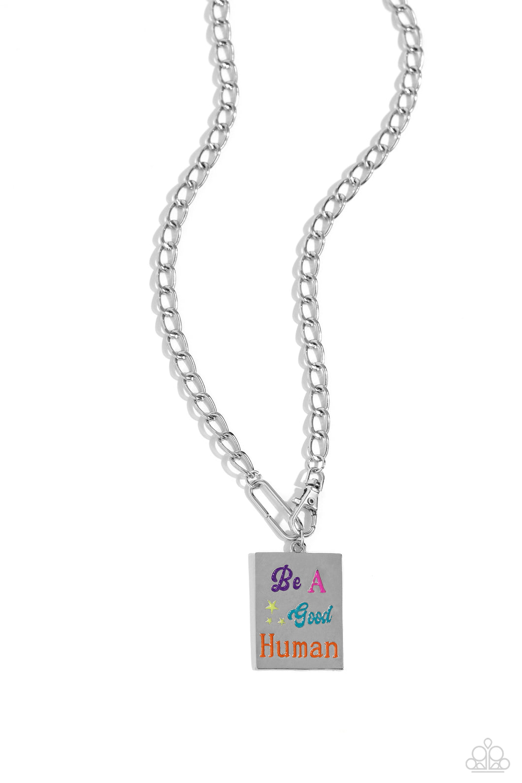 Be A Good Human - Multicolor Necklace