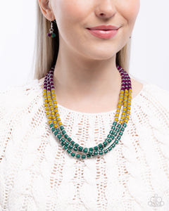 Trendy Trio - Green Necklace