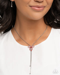 Bombshell Bow - Red Necklace