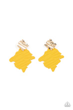 Load image into Gallery viewer, Crimped Couture - Yellow Post Earrings