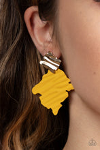 Load image into Gallery viewer, Crimped Couture - Yellow Post Earrings