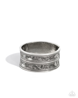 Eclectic European - Silver Hinged Bracelet