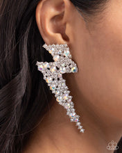 Load image into Gallery viewer, Electric Effulgence - White Post Earrings