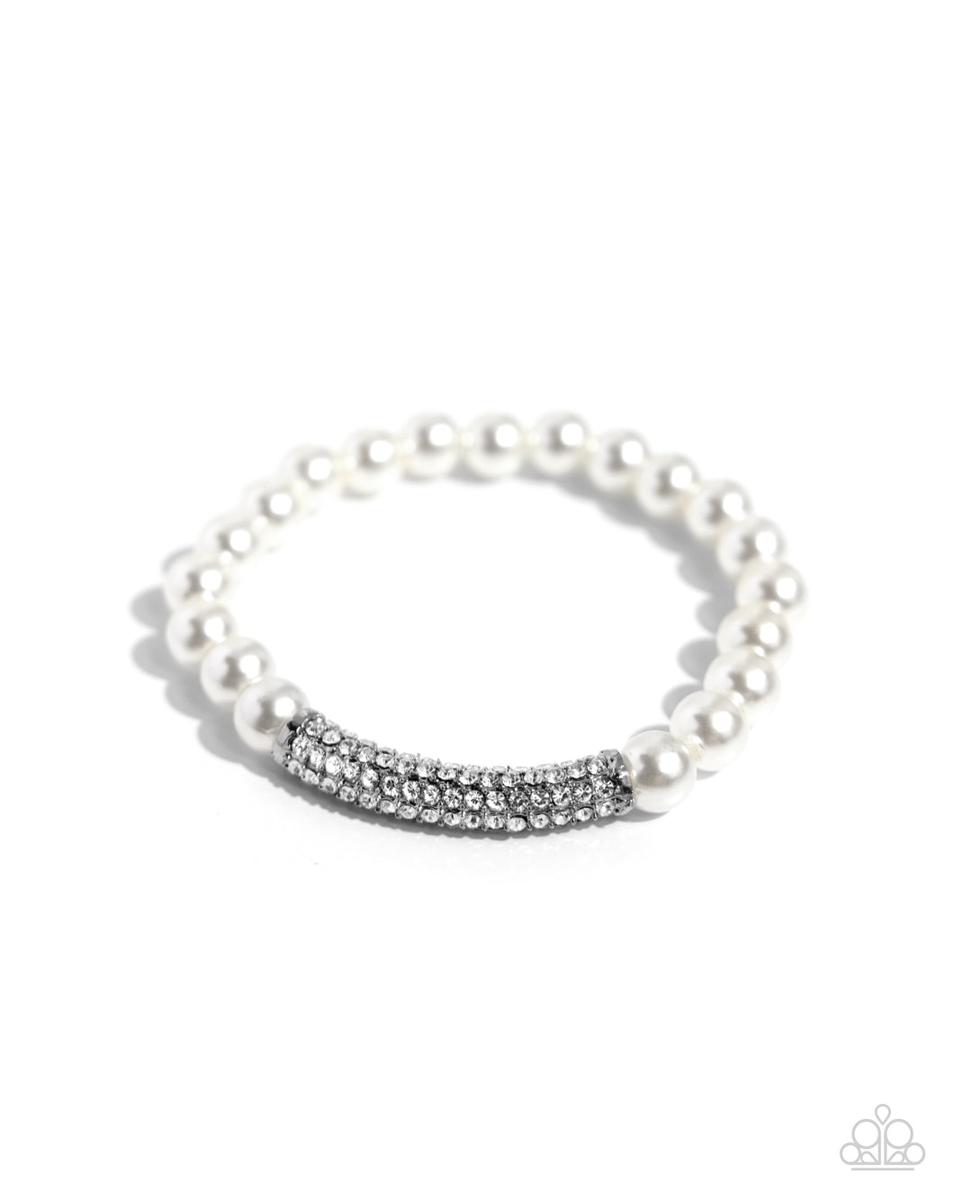 Elegance Embodied - White Stretchy Bracelet