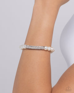 Elegance Embodied - White Stretchy Bracelet