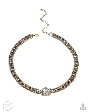 Endearing Edge - Brass Choker Necklace