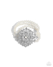 Load image into Gallery viewer, Flattering Florals - White Stretchy Bracelet