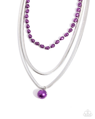 Flourishing Finale - Purple Necklace