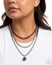 Load image into Gallery viewer, Flourishing Finale - Purple Necklace