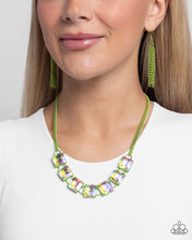 Load image into Gallery viewer, I SQUARE to Secrecy - Green Necklace