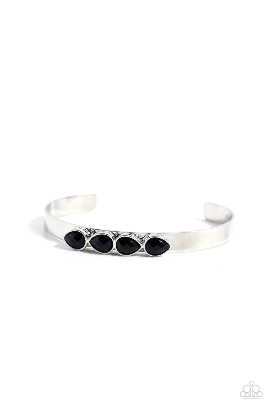 Prismatically Petite - Black Cuff Bracelet