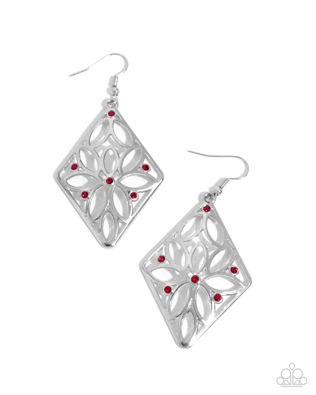 Pumped Up Posies - Red Earrings