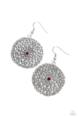 Rolling Radiance - Red Earrings