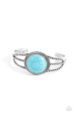 Load image into Gallery viewer, Sandstone Sojourn - Blue Cuff Bracelet