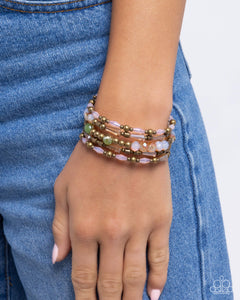 Seasoned Stack - Brass Coil Bracelet