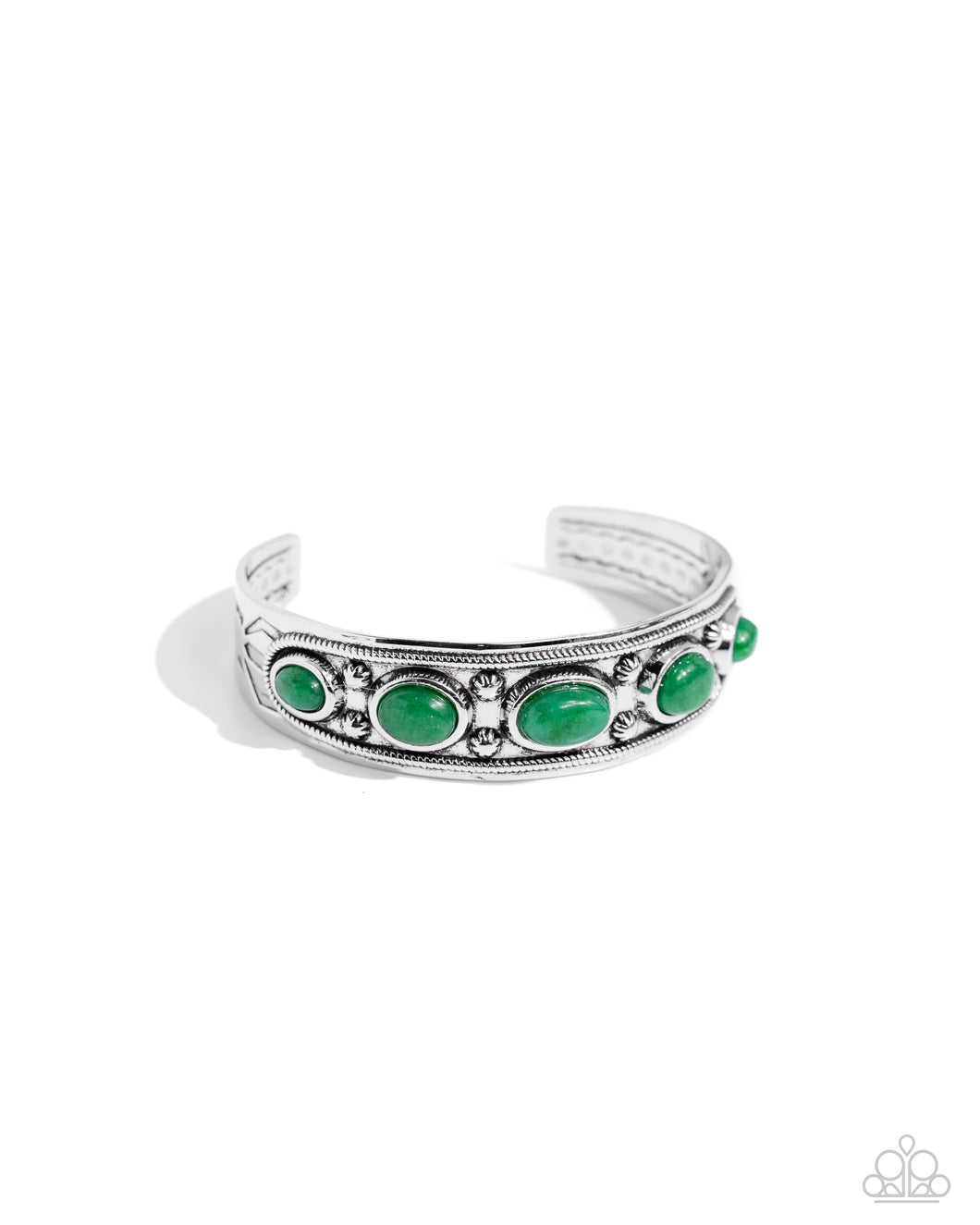 Stony Surprise - Green Cuff Bracelet