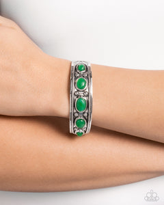 Stony Surprise - Green Cuff Bracelet