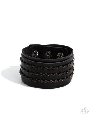 Western Twist - Black Snap Bracelet