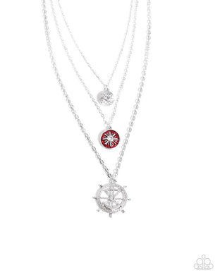 Anchor Arrangement - Red Necklace