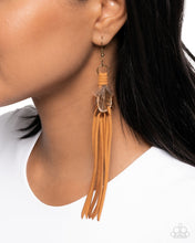 Load image into Gallery viewer, Feathered Festivity - Brass Earrings