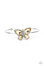 Load image into Gallery viewer, Butterfly Beatitude - Yellow Cuff Bracelet