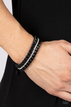 Load image into Gallery viewer, Pretty, Pretty PLEATS - Black Sliding Knot Bracelet