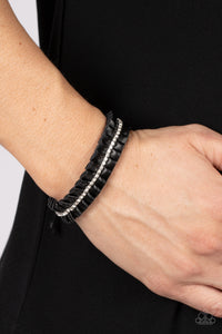 Pretty, Pretty PLEATS - Black Sliding Knot Bracelet