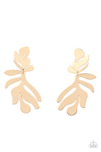 Load image into Gallery viewer, Palm Picnic - Gold Post Earrings