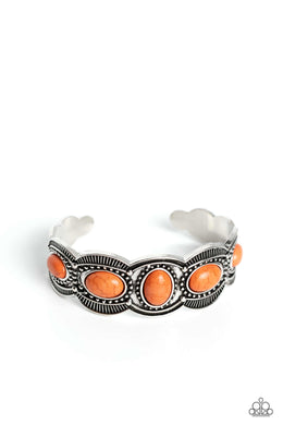 World Traveler - Orange Cuff Bracelet