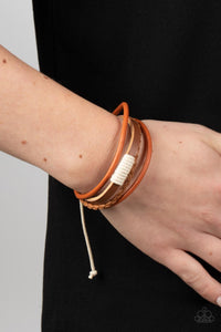 Trail Scout - Orange Sliding Knot Bracelet