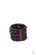 Load image into Gallery viewer, Vacay Vogue - Purple Stretchy Bracelet