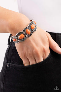 World Traveler - Orange Cuff Bracelet