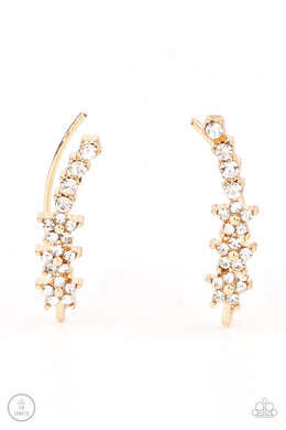 Flowery Finale - Gold Crawler Earrings