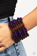 Load image into Gallery viewer, Vacay Vogue - Purple Stretchy Bracelet