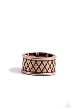 Load image into Gallery viewer, Triple Crossed - Copper Urban Ring