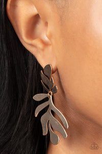 Palm Picnic - Gold Post Earrings