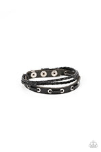 Load image into Gallery viewer, Road Cruise - Black Adjustable Snap Closure Bracelet