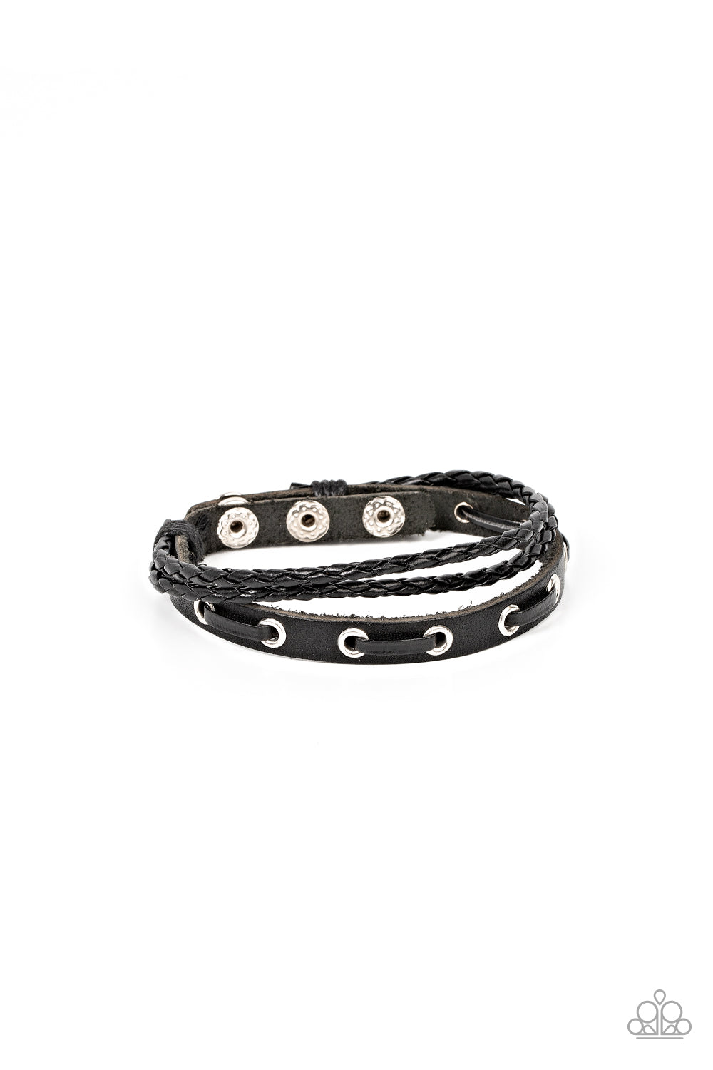 Road Cruise - Black Adjustable Snap Closure Bracelet