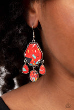 Load image into Gallery viewer, Organic Optimism - Red Earrings