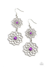 Load image into Gallery viewer, Posh Posy - Purple Earrings