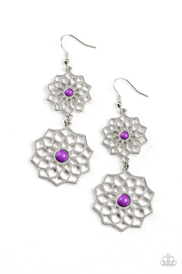 Posh Posy - Purple Earrings