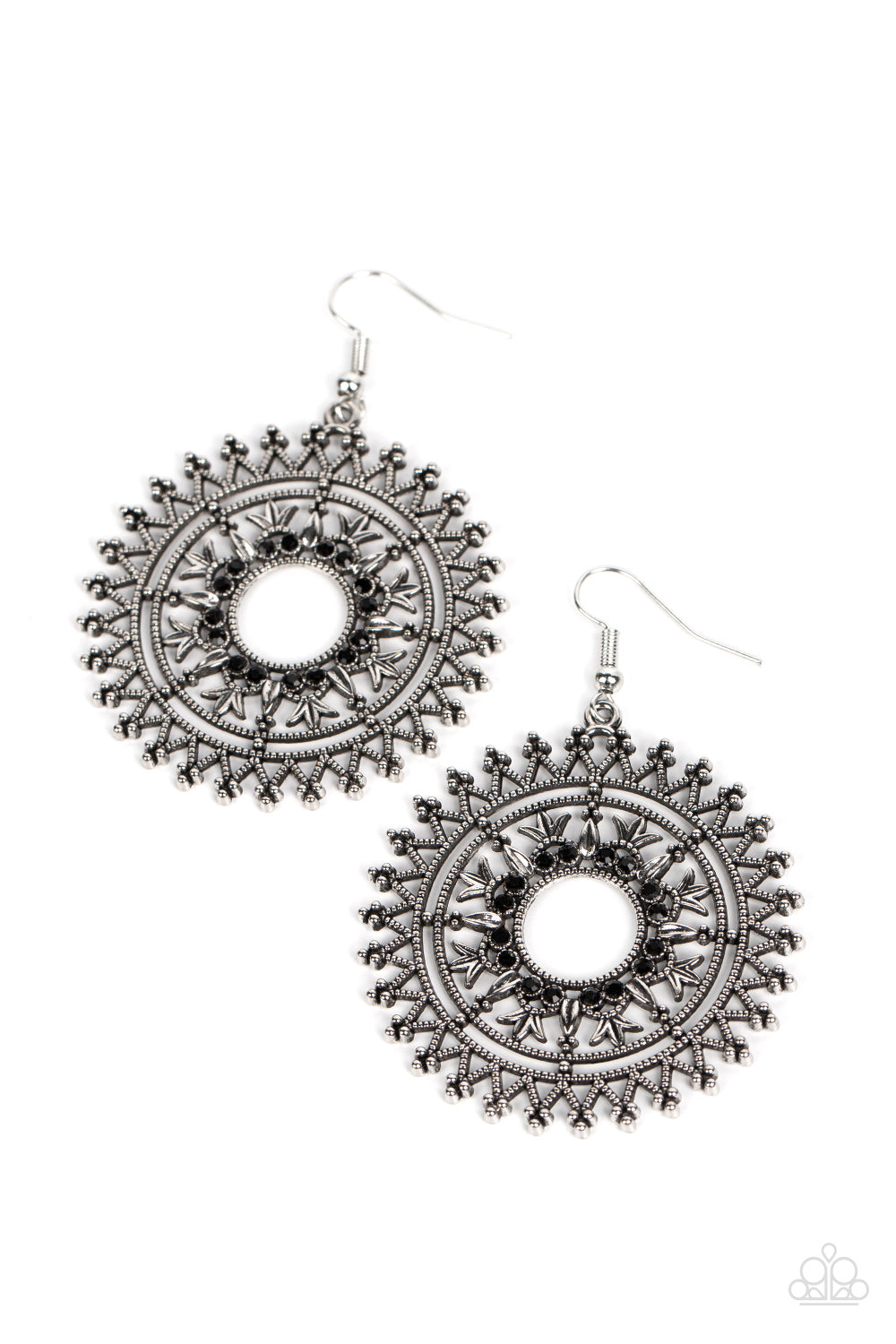 Revel in Radiance - Black Earrings