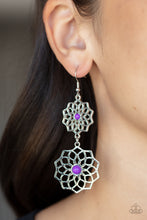 Load image into Gallery viewer, Posh Posy - Purple Earrings