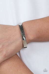 Radiant Edge - Black Hinged Bracelet