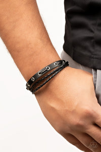 Road Cruise - Black Adjustable Snap Closure Bracelet