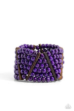 Load image into Gallery viewer, Way Off TROPIC - Purple Stretchy Bracelet