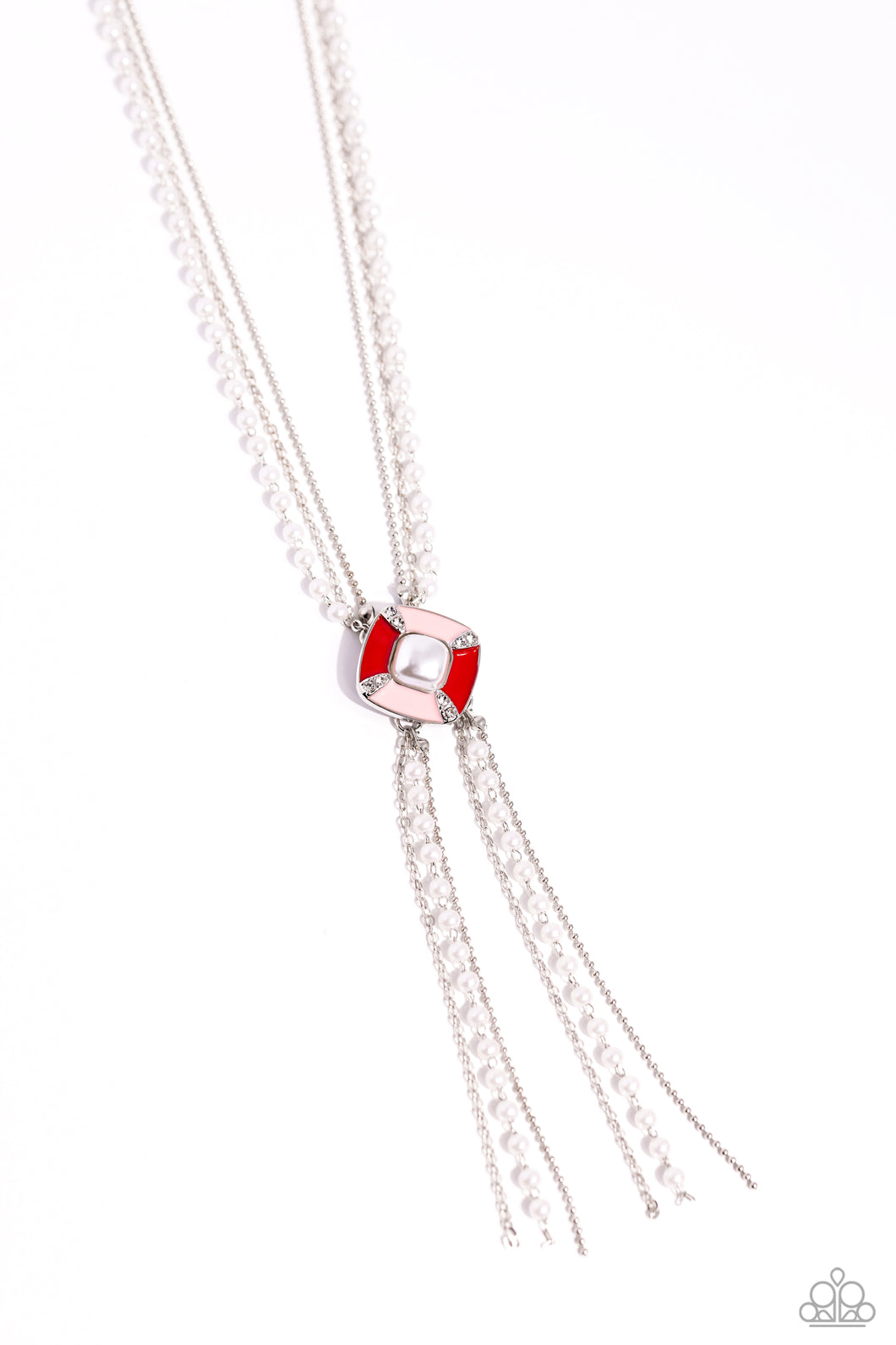 I Pinky SQUARE - Red Necklace