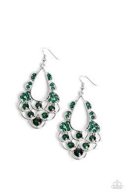 Majestic Masquerade - Green Earrings