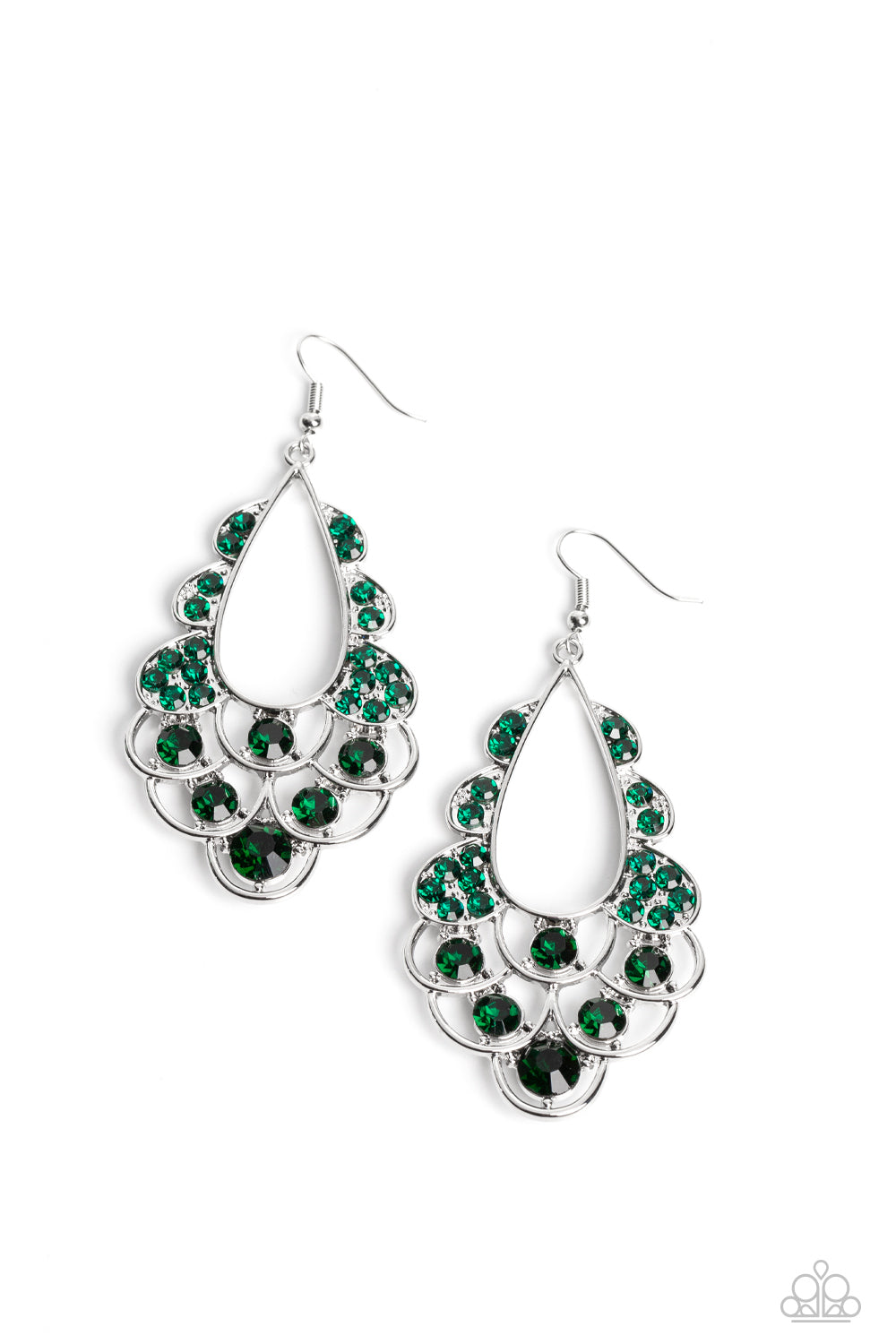 Majestic Masquerade - Green Earrings